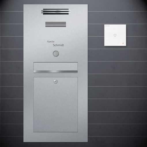 stainless steel letterbox flush-mount Sprechanlage Design preiswert Audio Klingeltaster