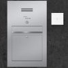 letterbox stainless steel mit Klingeltaster modern Design Audiosprechstelle
