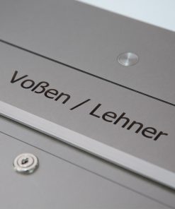 letterbox stainless steel mit Klingel Namensbeschriftung