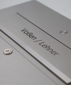 letterbox stainless steel mit Klingel Namensbeschriftung