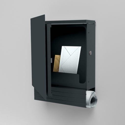 letterbox stainless steel anthracite newspaper compartment Wandmontage