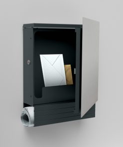 letterbox stainless steel anthracite newspaper compartment Wandmontage