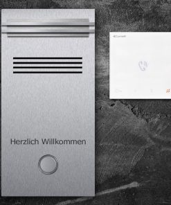 Türsprechanlage stainless steel Audio LED Klingeltaster Namensbeschriftung Innensprechstelle