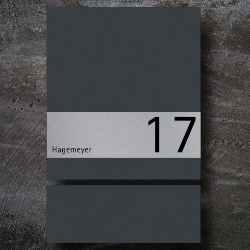 letterbox stainless steel anthracite newspaper compartment Hausnummer Beschriftung Wandmontage