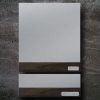 letterbox stainless steel Holz newspaper compartment Beschriftung Wandmontage