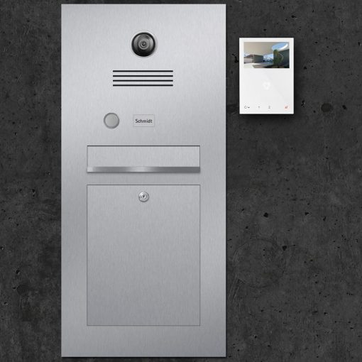 letterbox stainless steel Video Innensprechstelle Wifi Namensbeschriftung Klingeltaster flush-mount