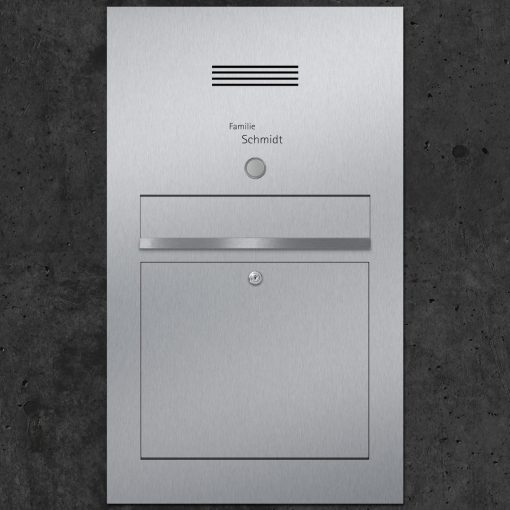 letterbox stainless steel Audio Klingeltaster Beschriftung flush-mount