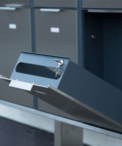 letterbox stainless steel anthracite Mehrfamilien Namensschild