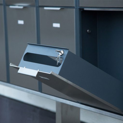 letterbox stainless steel anthracite Mehrfamilien Namensschild