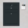 letterbox anthracite Video Kamera anthracite flush-mount Beschriftung