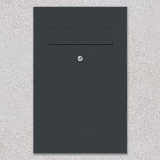 letterbox stainless steel anthracite flush-mount