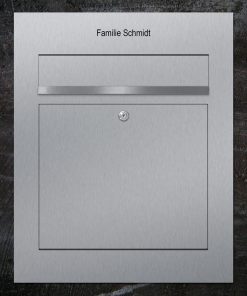 letterbox stainless steel flush-mount Beschriftung