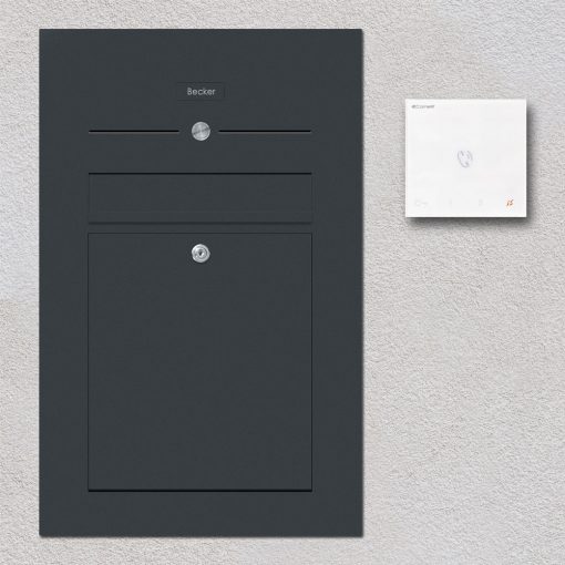 letterbox stainless steel anthracite flush-mount Audiosprechstelle